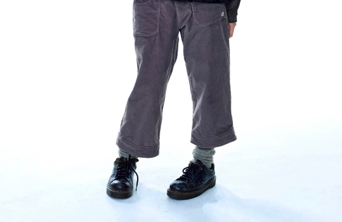 RUSTIC CORDUROY CAPRI PANTS PURPLE GREY 상품이미지2