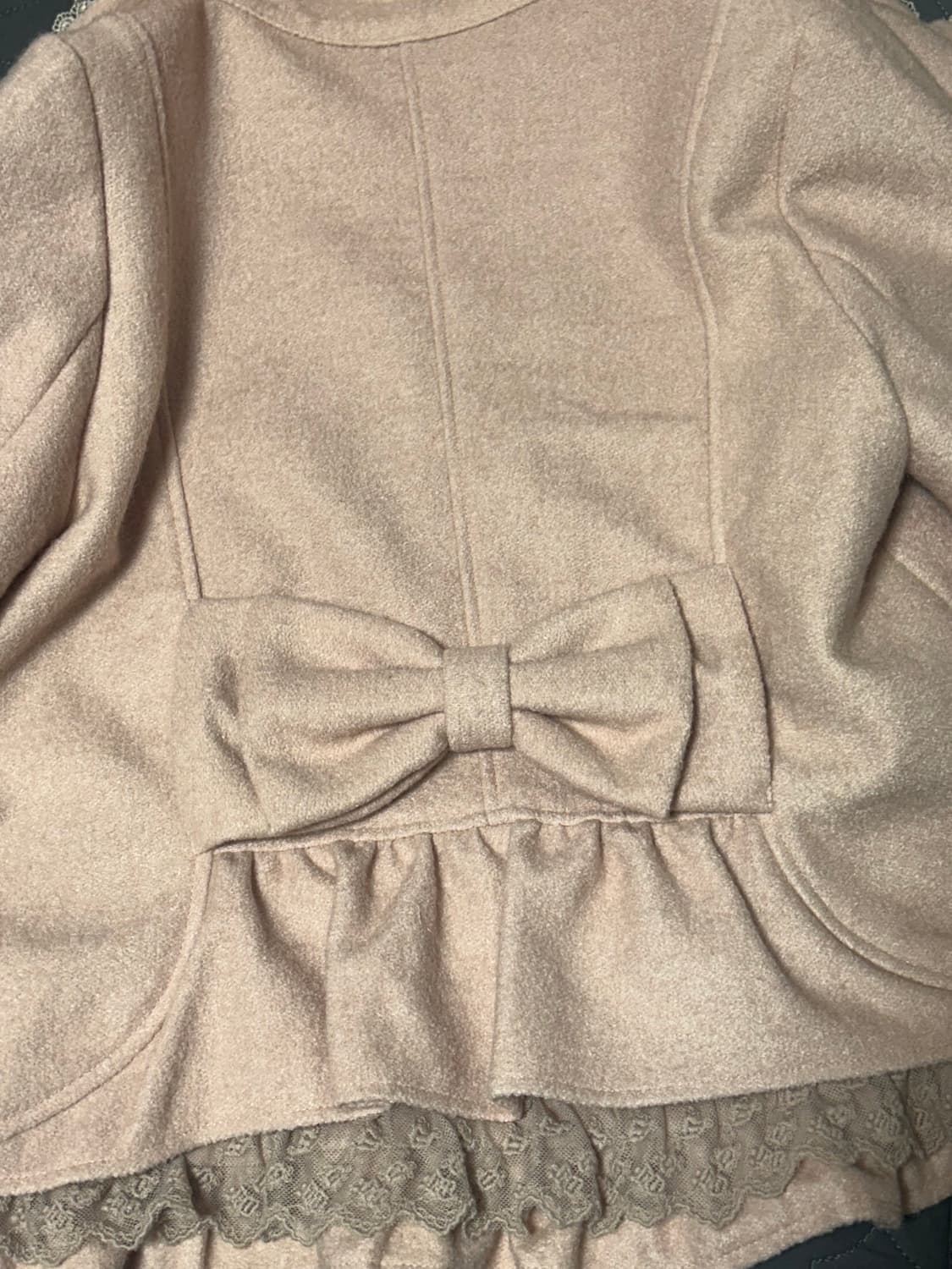 히메갸루 라떼갸루 엑시즈팜 포에틱 리본 퍼 코트 상품이미지3