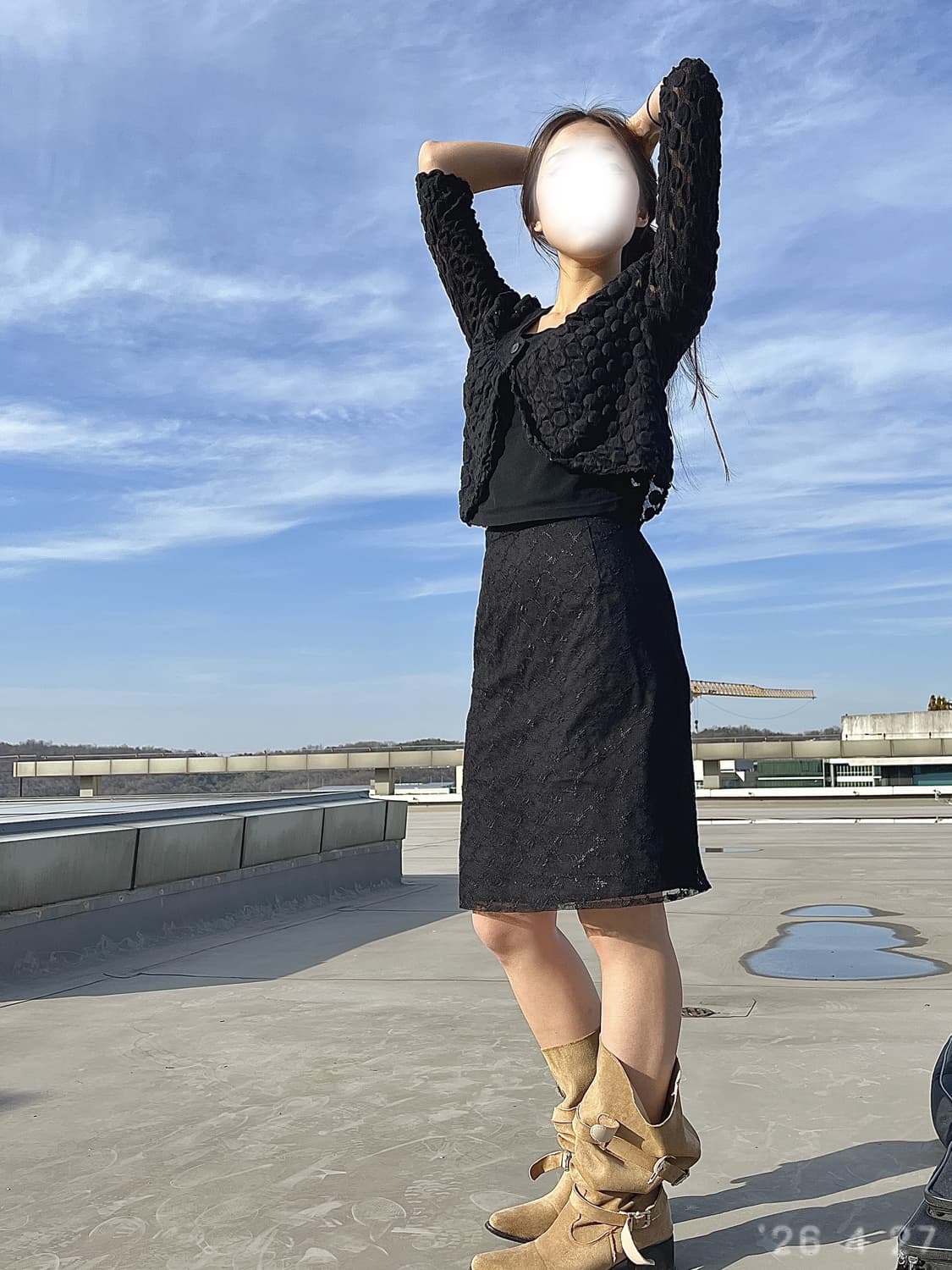 Lace Black Skirt 레이스 블랙 스커트 상품이미지4