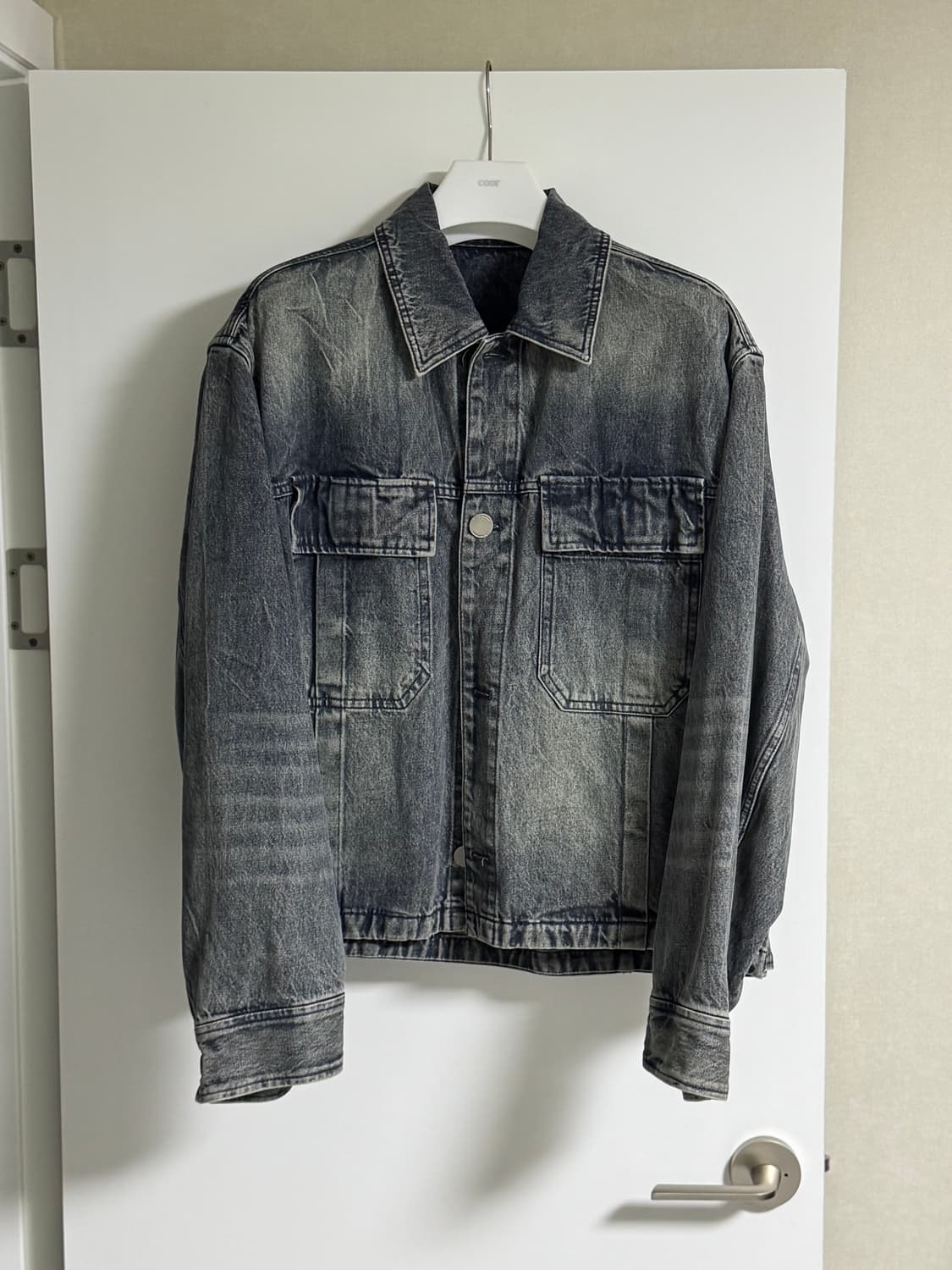 <52> 솔리드옴므 데님 워싱 자켓 그레이 상품이미지1