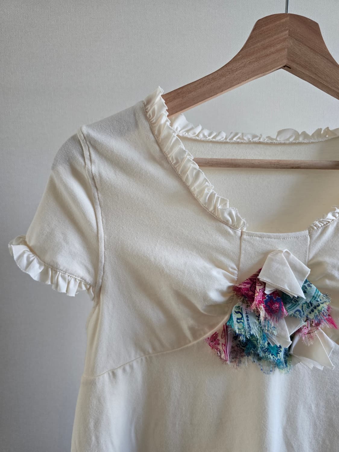 Miracle Woman Frill Detail Short Sleeve  상품이미지3