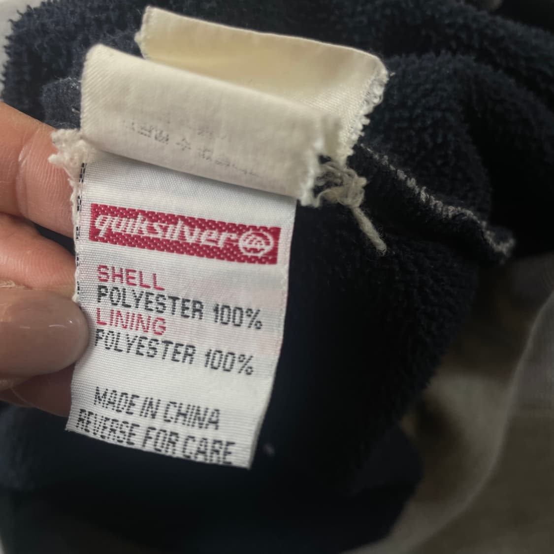 퀵실버 자수로고 약기모 그레이 니트 후드 집업 L 상품이미지7