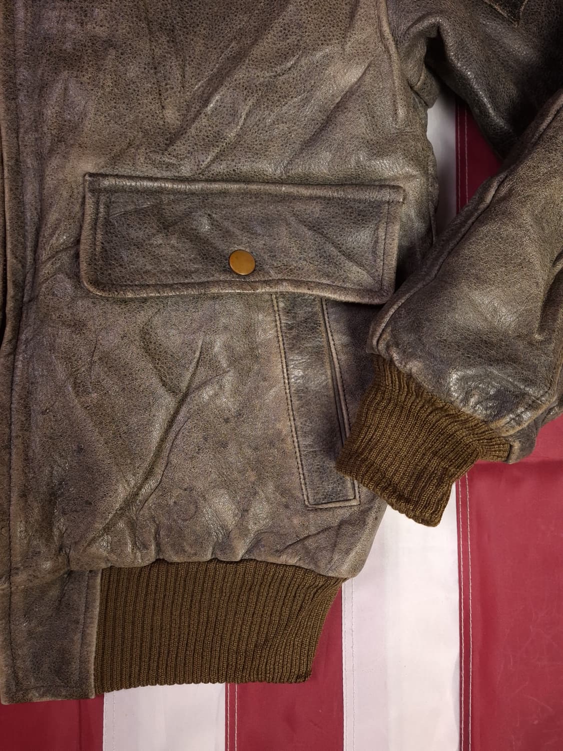 90's 일본판 빈티지 리얼레더 힝공지켓 상품이미지7