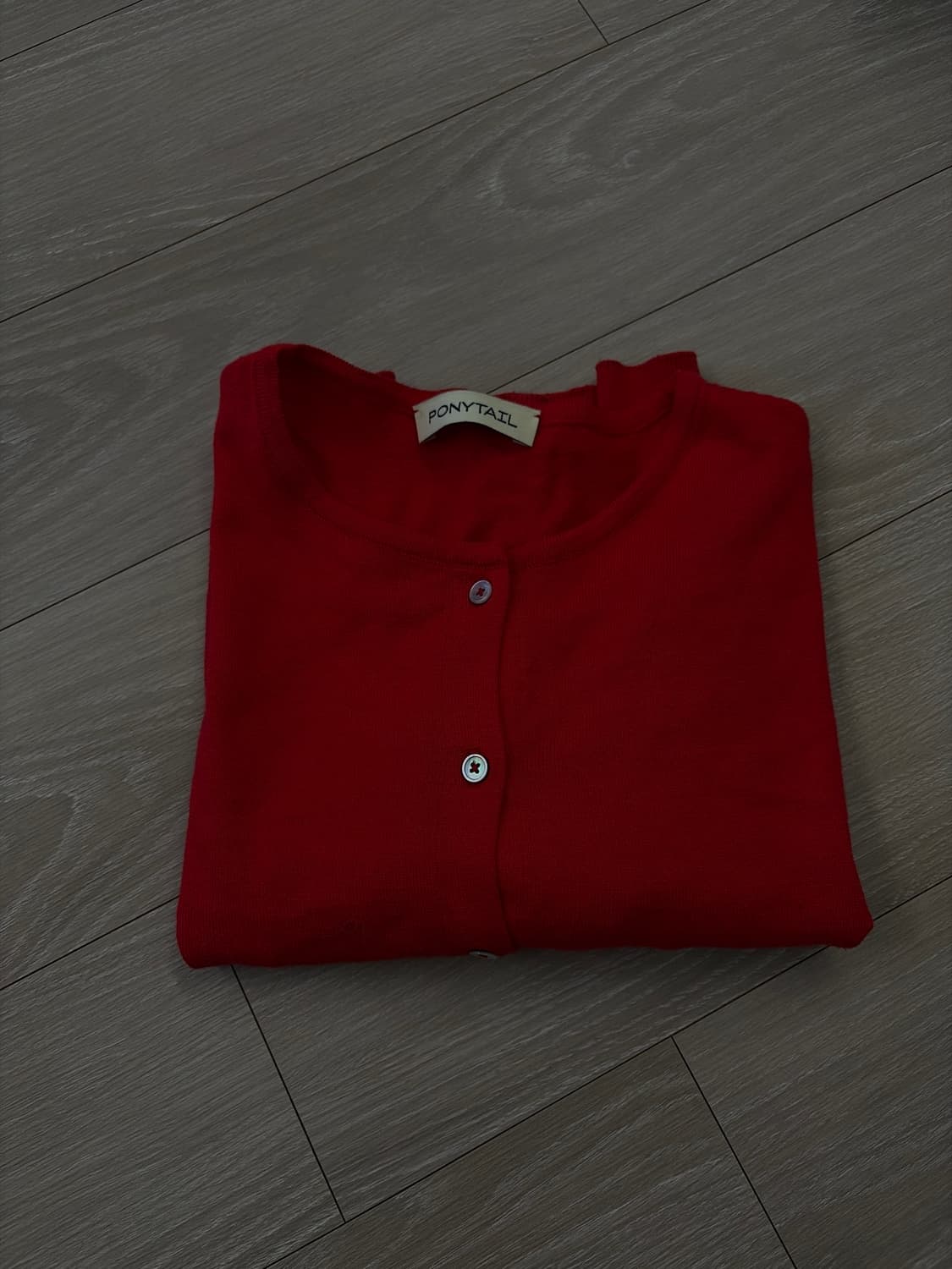 포니테일 크롭 니트 가디건  상품이미지4