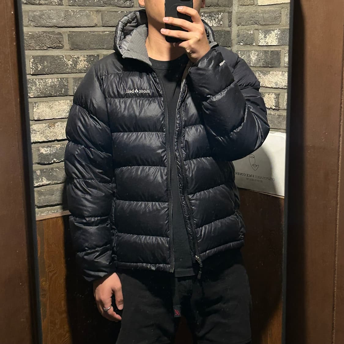 L) 몽벨 800 구스다운 거위털 패딩 블랙 상품이미지10