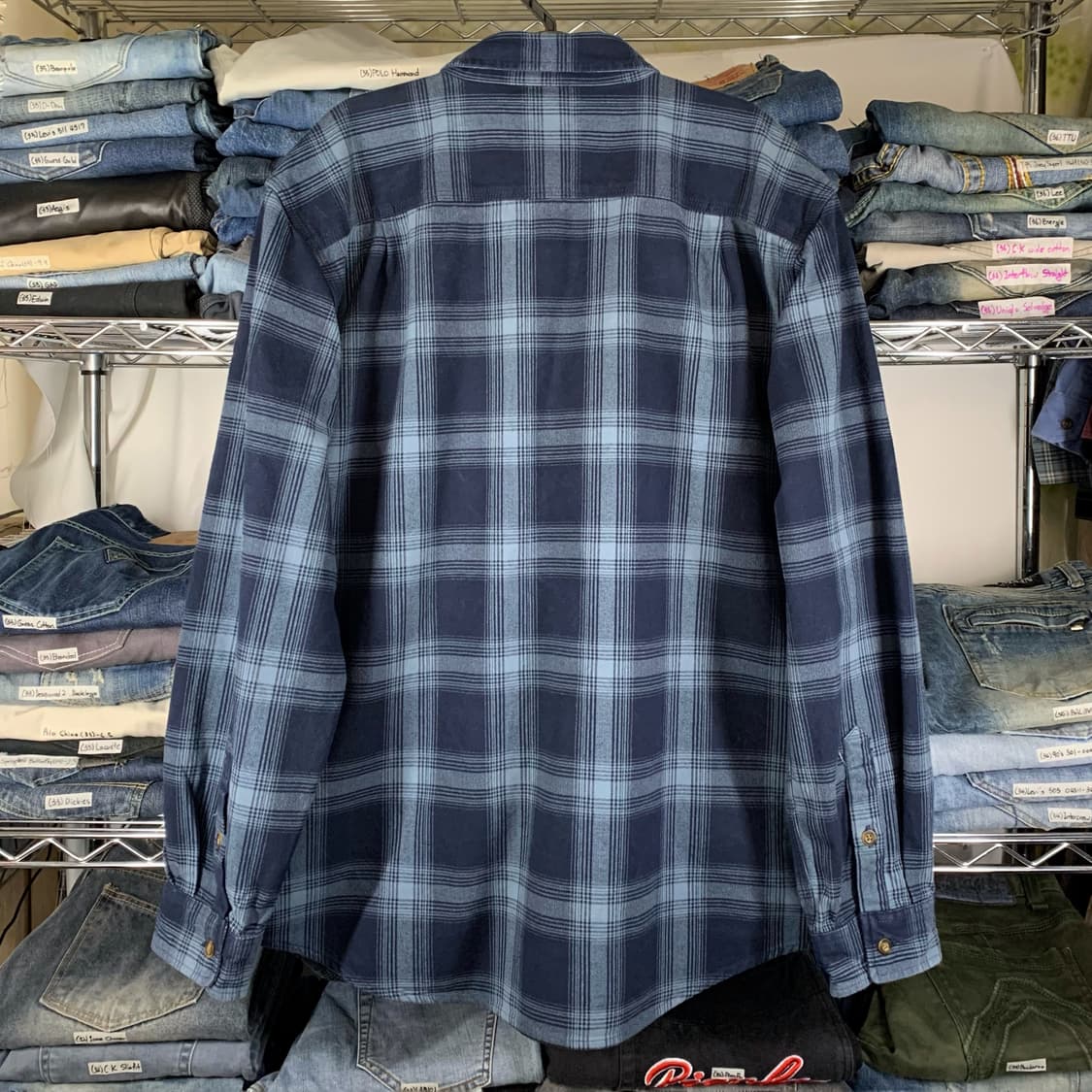 [L] 칼하트 오리지널핏 헤비코튼 타탄체크 워크셔츠 상품이미지3