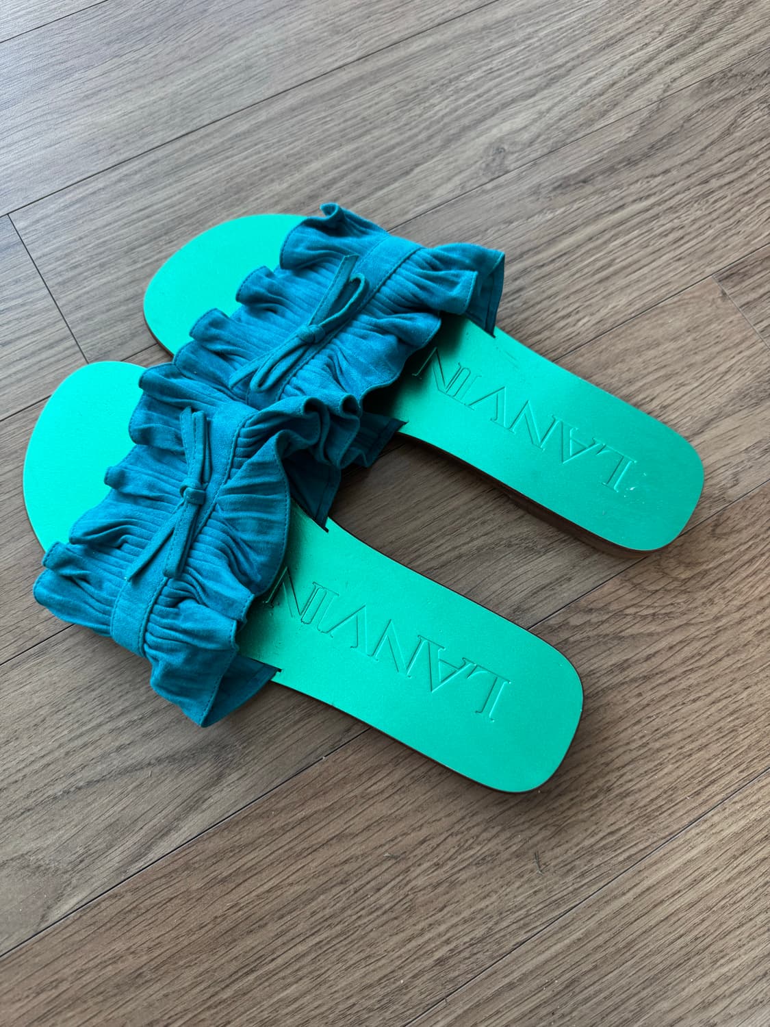 [LANVIN] 랑방 여성 리본 슬리퍼 에메랄드 38 상품이미지2