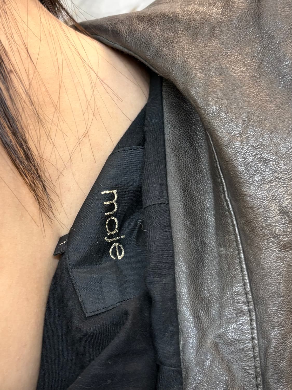 brown belt high neck sheepskin jacket 상품이미지8