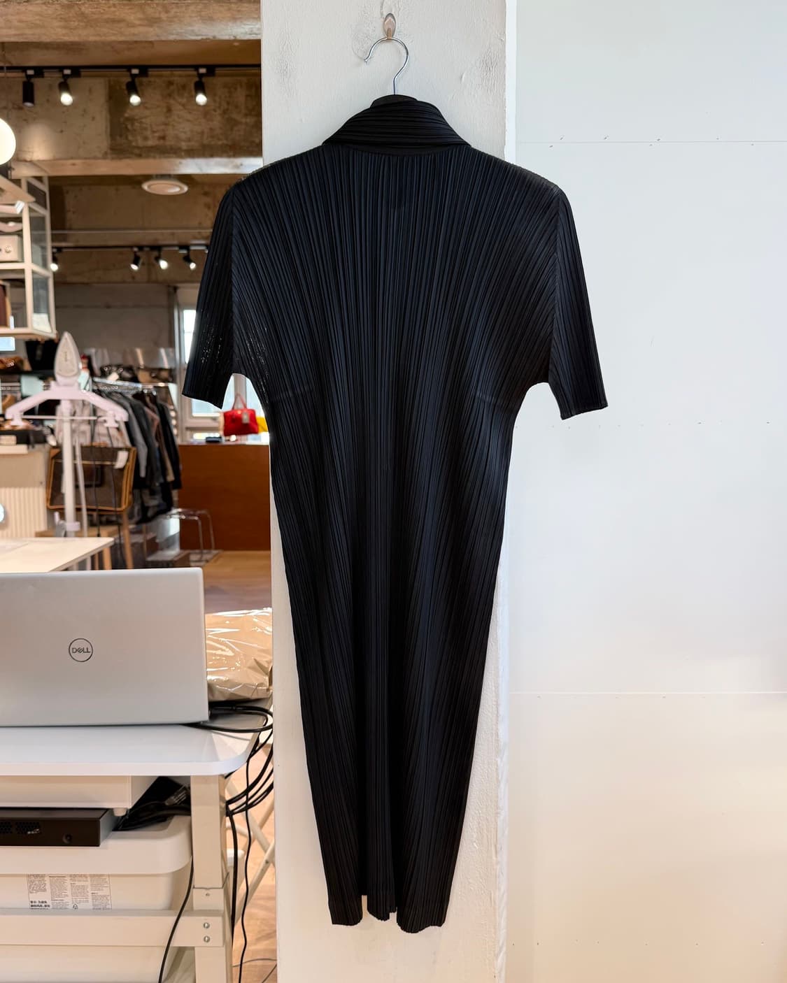 플리츠 플리즈 블랙 링컬 하프 원피스 상품이미지5