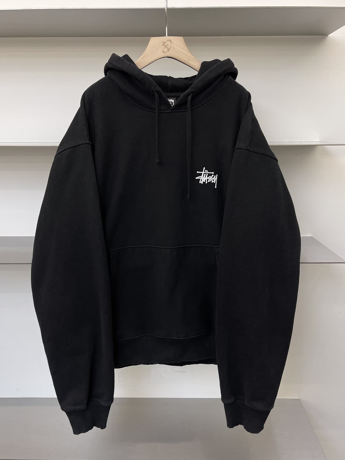 스투시 베이직 스탁 로고 후드티 상품이미지3