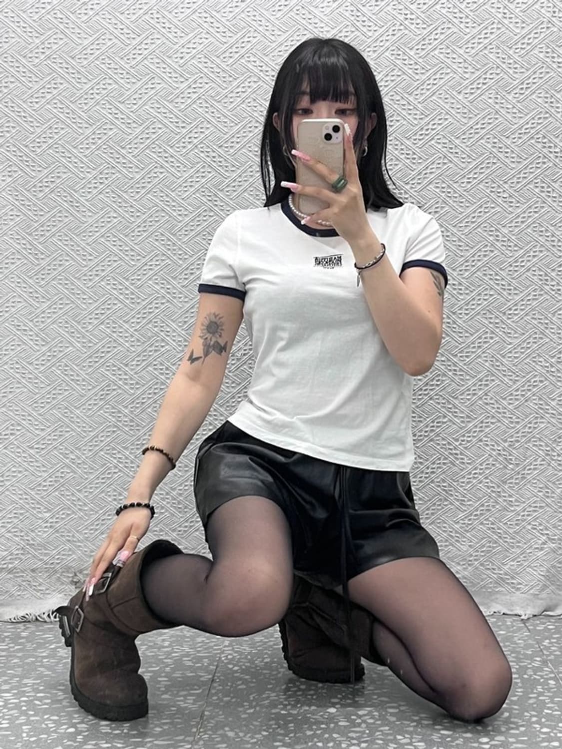마리떼 프랑소와 저버 빈티지 캐주얼 링거티 슬림핏 반팔티 S C12457 상품이미지1