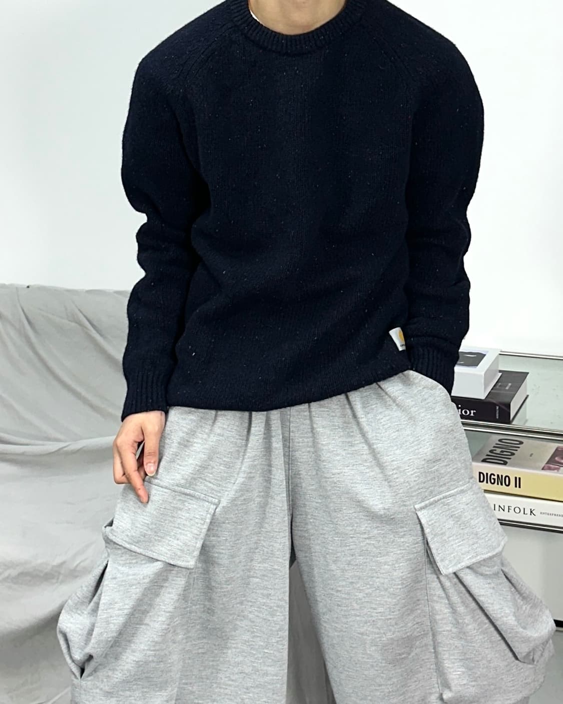 칼하트 WIP 앙글리스틱 스웨트 니트 M 상품이미지2