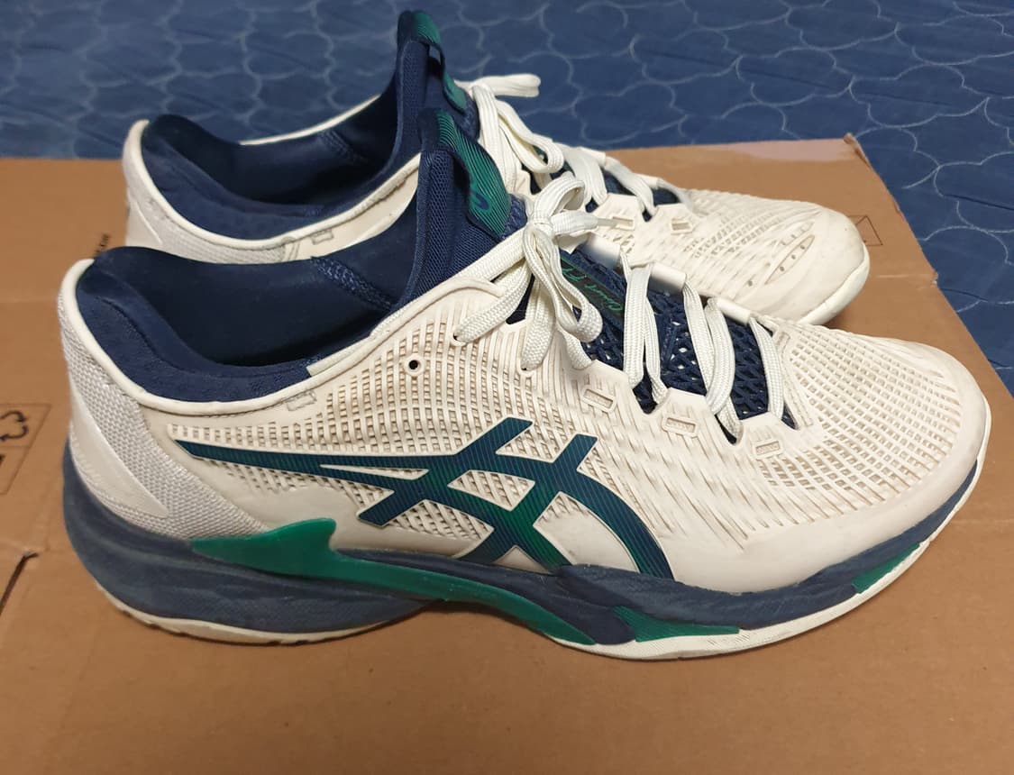 아식스 코트 FF3 배드민턴 겸 테니스화 크림/재스퍼그린 (275) 상품이미지1