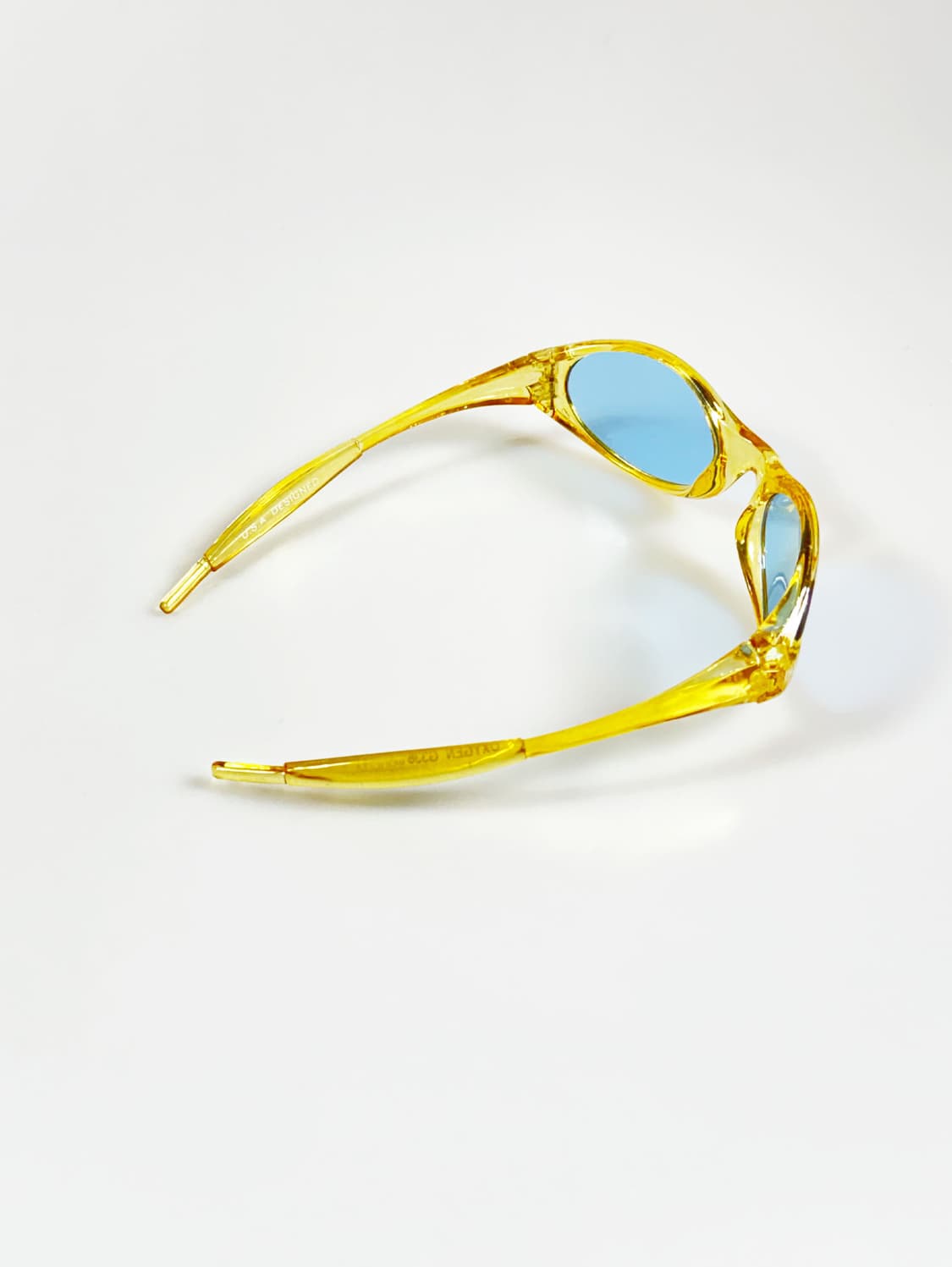 90s OXYGEN 옐로우 랩 어라운드 빈티지 틴트 선글라스 상품이미지4