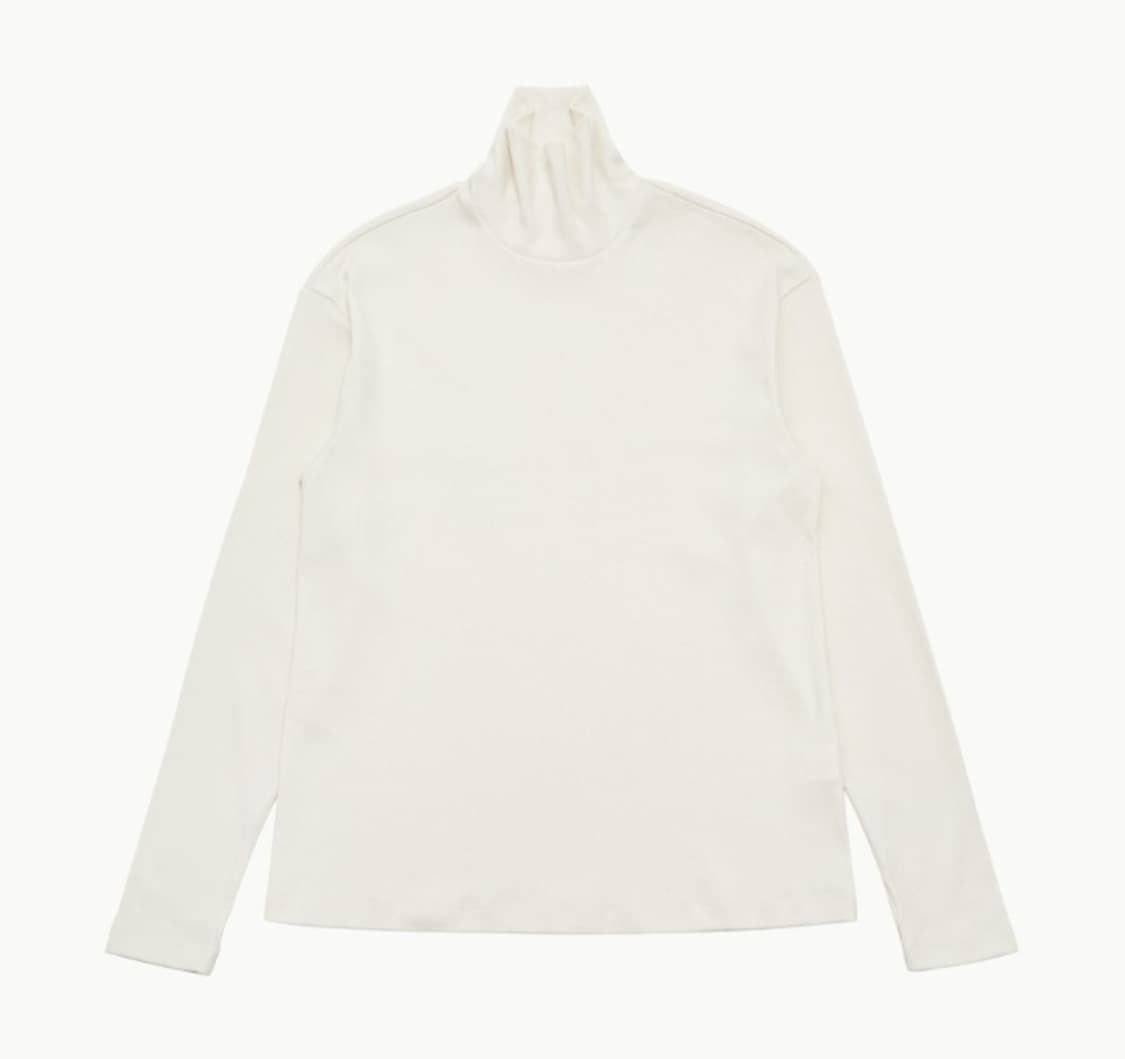 Slim fit turtle neck t-shirts white 상품이미지2