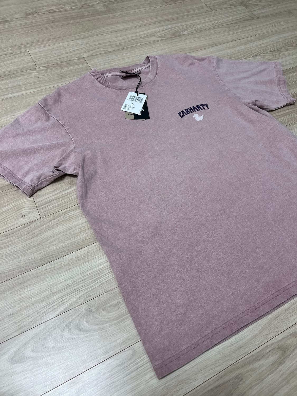 칼하트 WIP/ Duckin T-shirt Glassy Pink / L 상품이미지3