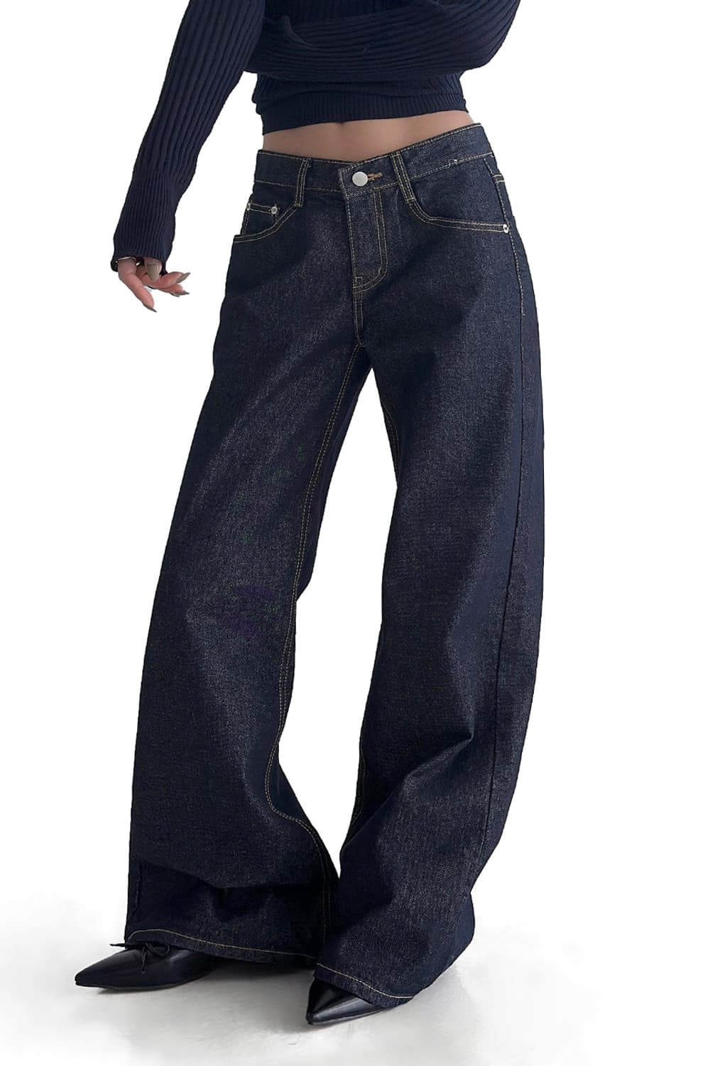 릿킴 NONFADE FLARE RAW JEANS 상품이미지1