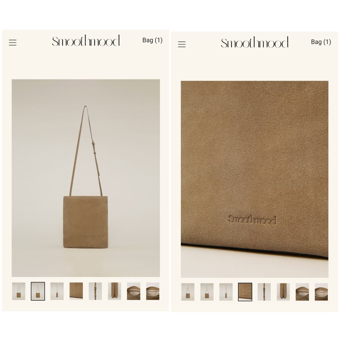 [새상품] 스무드무드 gusto bag dune 스웨이드 크로스백 가방 상품이미지7