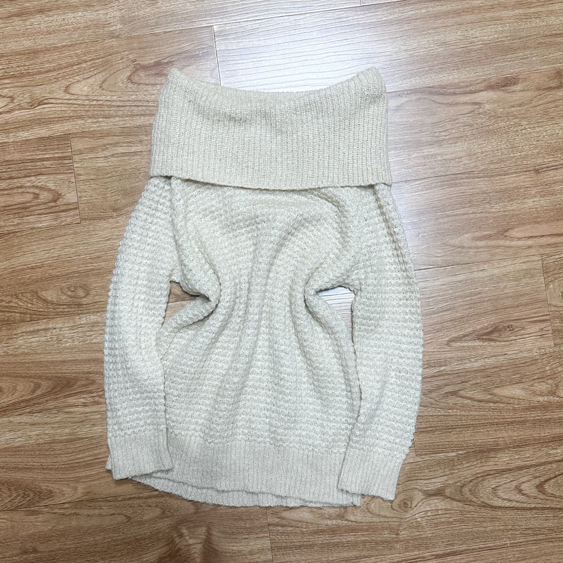 빈티지 라떼 브라운 오프숄더 니트 티셔츠 히메갸루 로걀 공겜여주 히메카지 상품이미지1