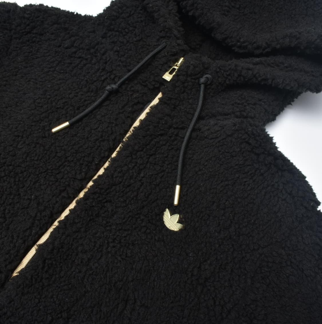 아디다스 금장 쉐르파 양털 후리스 플리스 후드집업자켓 XS N0742 상품이미지3