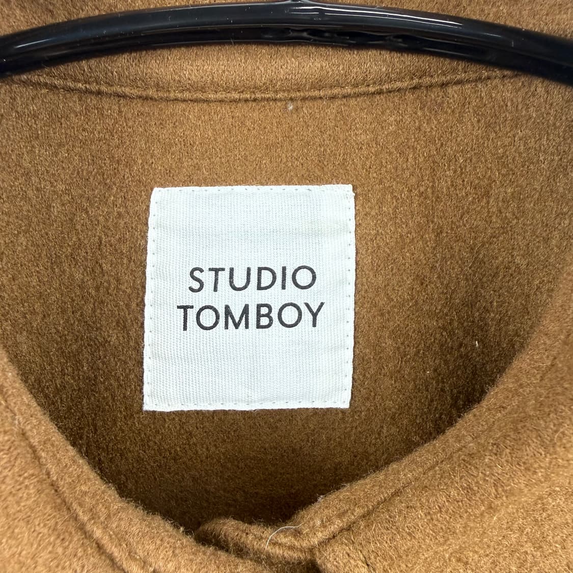 (F) 스튜디오톰보이 A라인 플레어 하프 울 자켓 브라운 상품이미지4