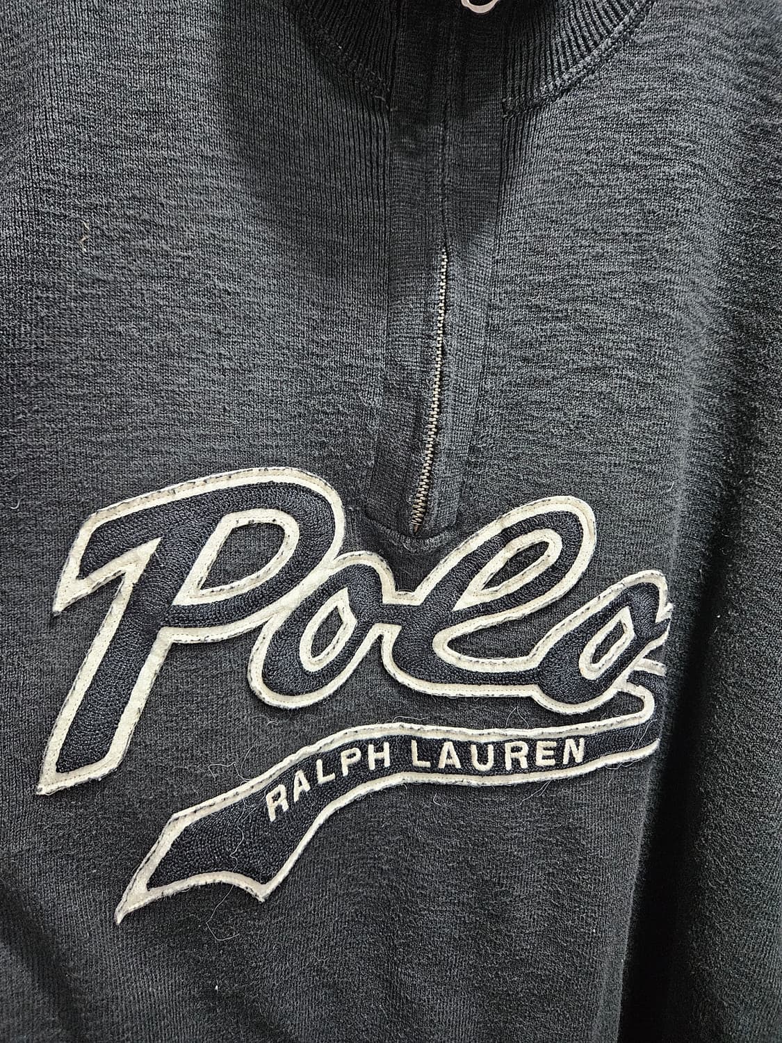 폴로랄프로렌 레터링 하프집업 블랙 XXL 상품이미지5