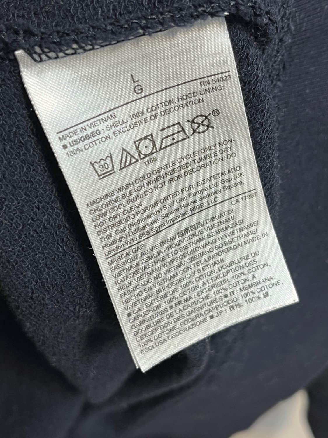 [L] 갭 로고 후드 집업 (350) 상품이미지4