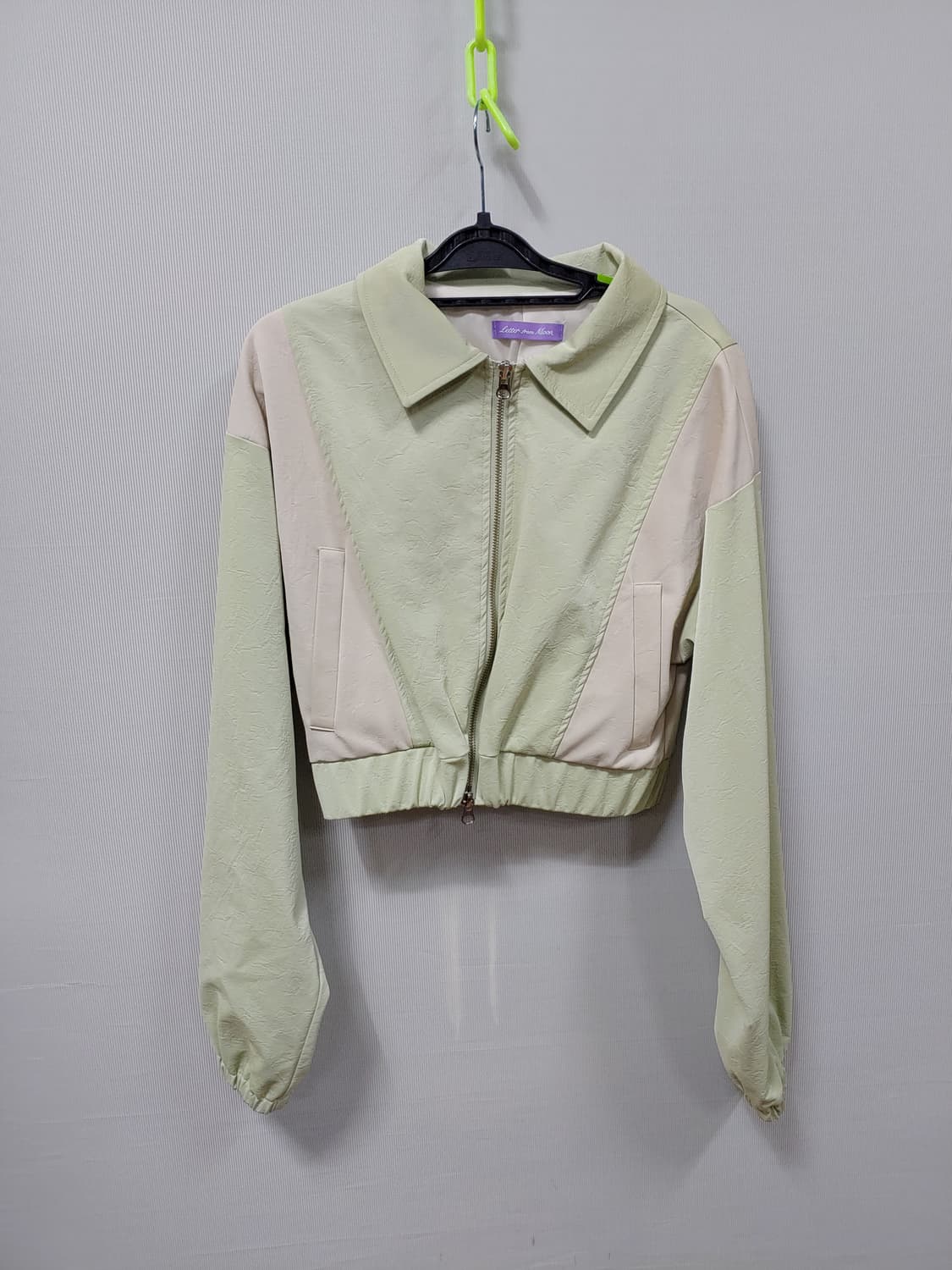 레터프롬문 크롭 자켓 라이트 그린 Free 상품이미지1