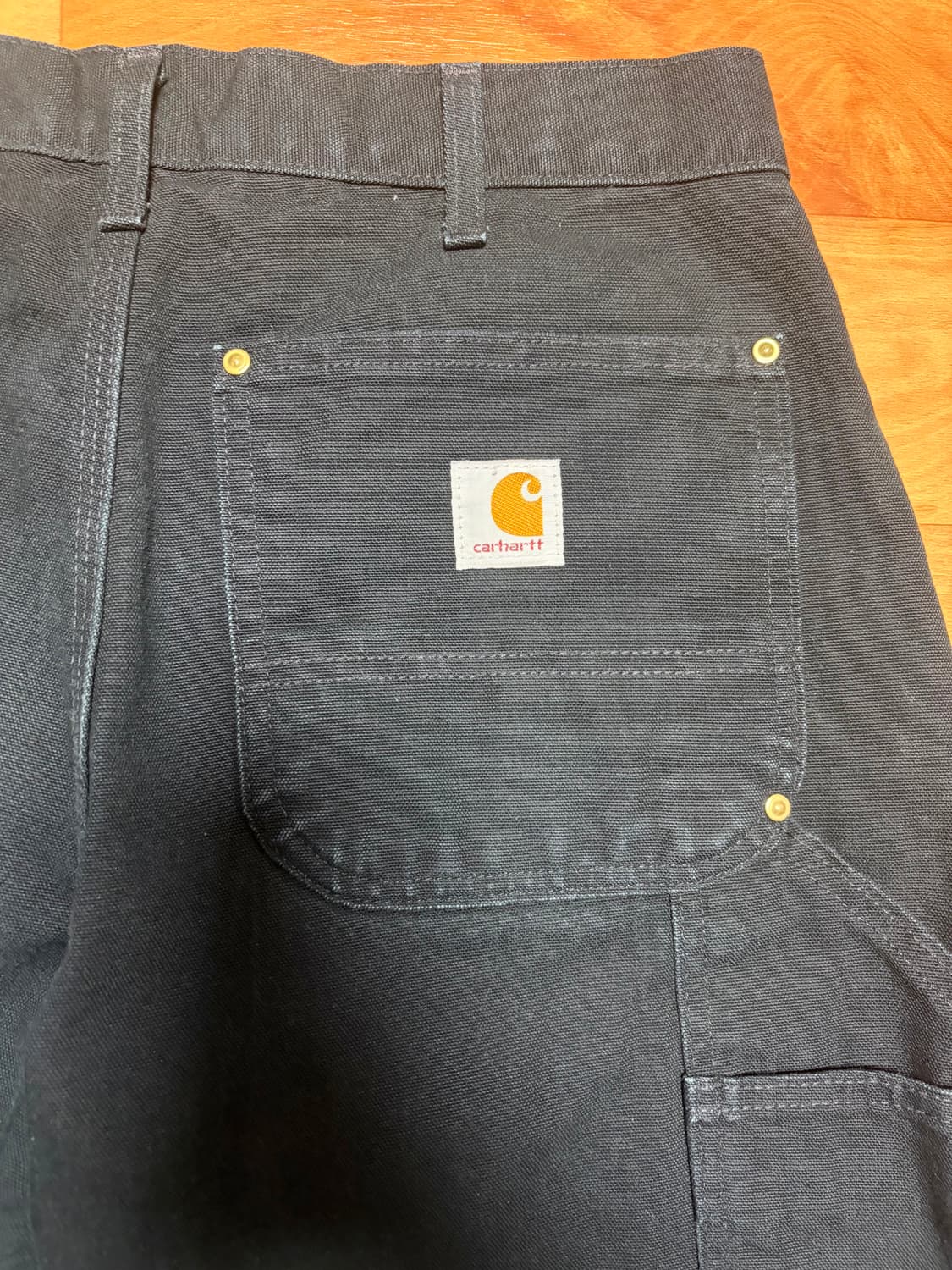 올드 미제 칼하트 블랙 더블니 팬츠 상품이미지3