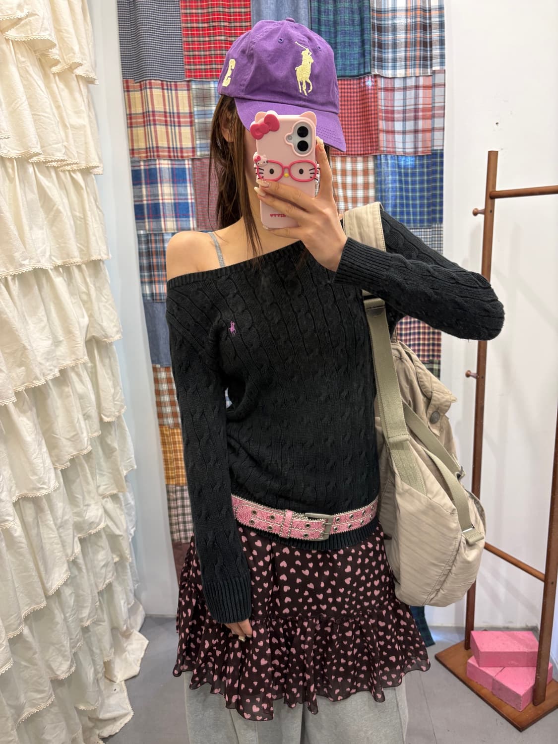 폴로 오프숄더 니트 상품이미지1