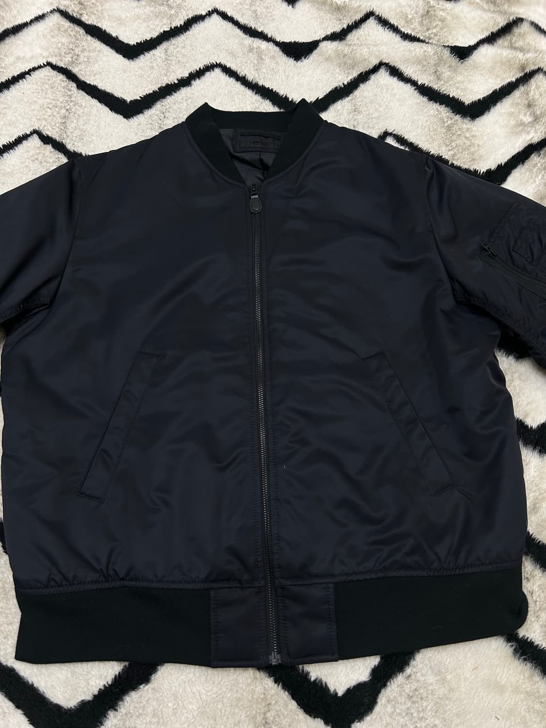 [XL]유니클로 Ma-1 점퍼 블루종/블랙 상품이미지2