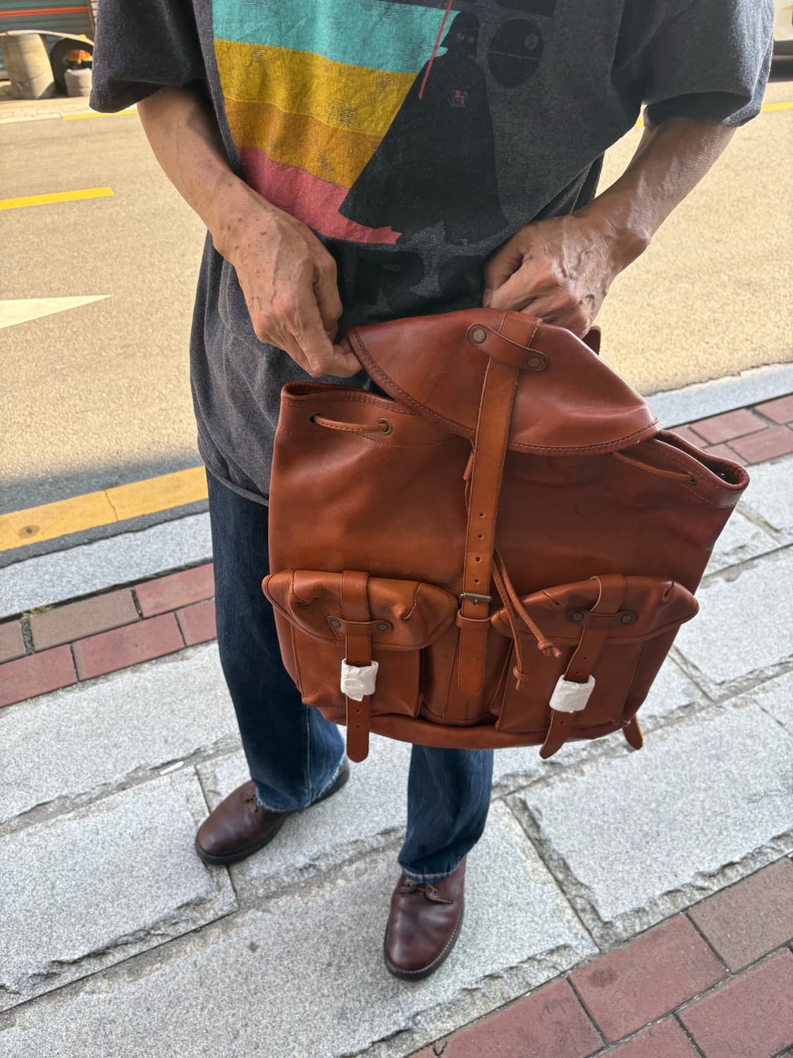 DOUBLE RL Riley Cow Leather Rucksack 상품이미지3