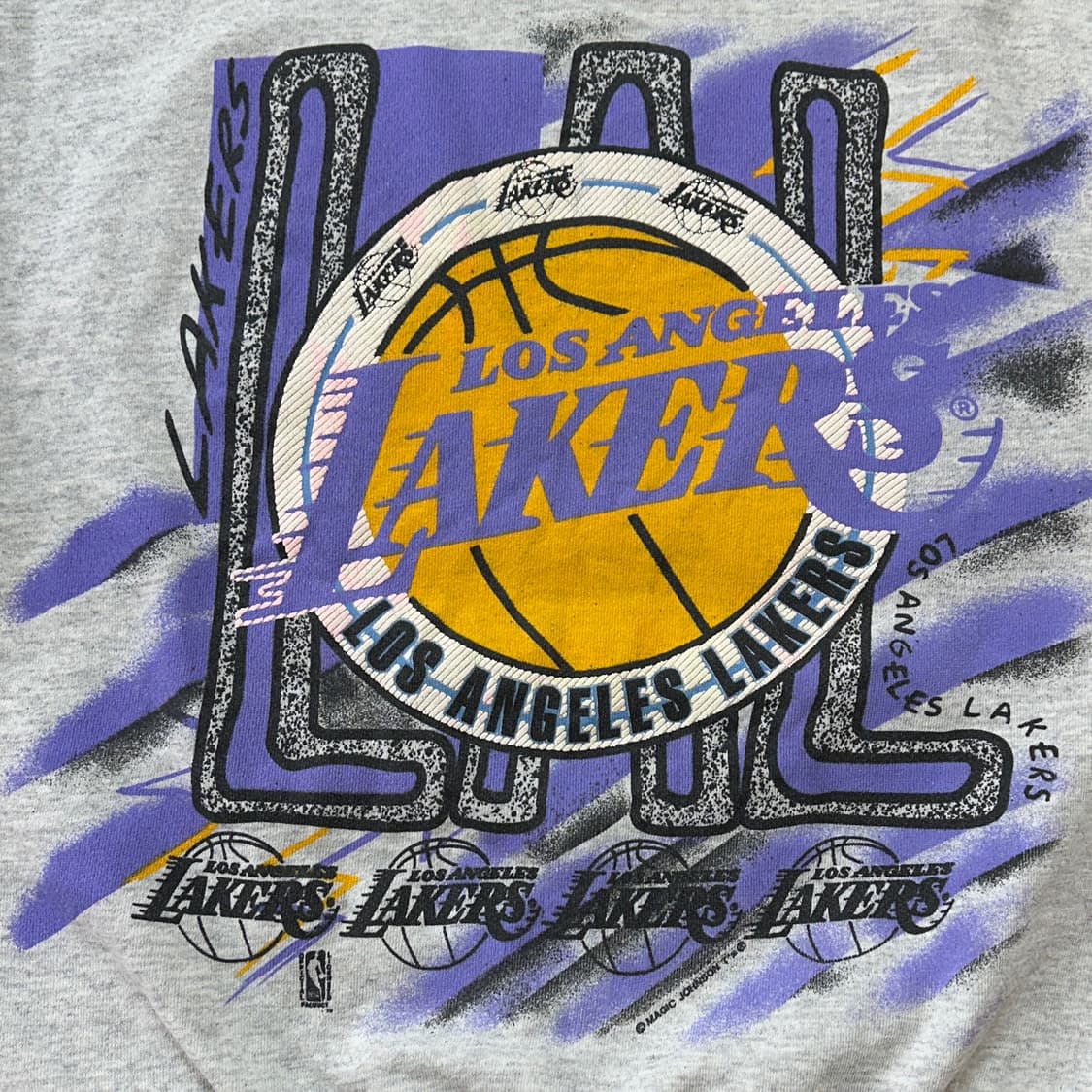 90s USA LA 레이커스 빈티지 스웻셔츠 L 상품이미지3