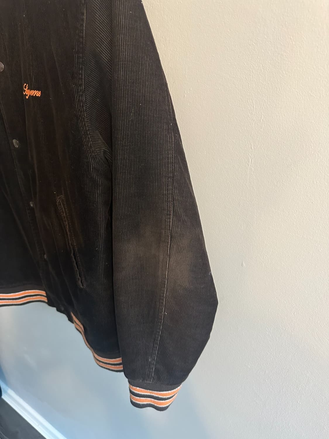 슈프림 올드 잉글리쉬 코듀로이 바시티 자켓 상품이미지2