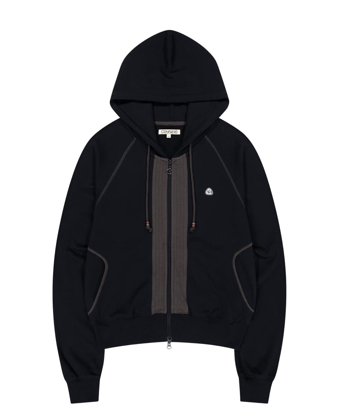 코이세이오 PUCKERING HOOD ZIP-UP BLACK 상품이미지1