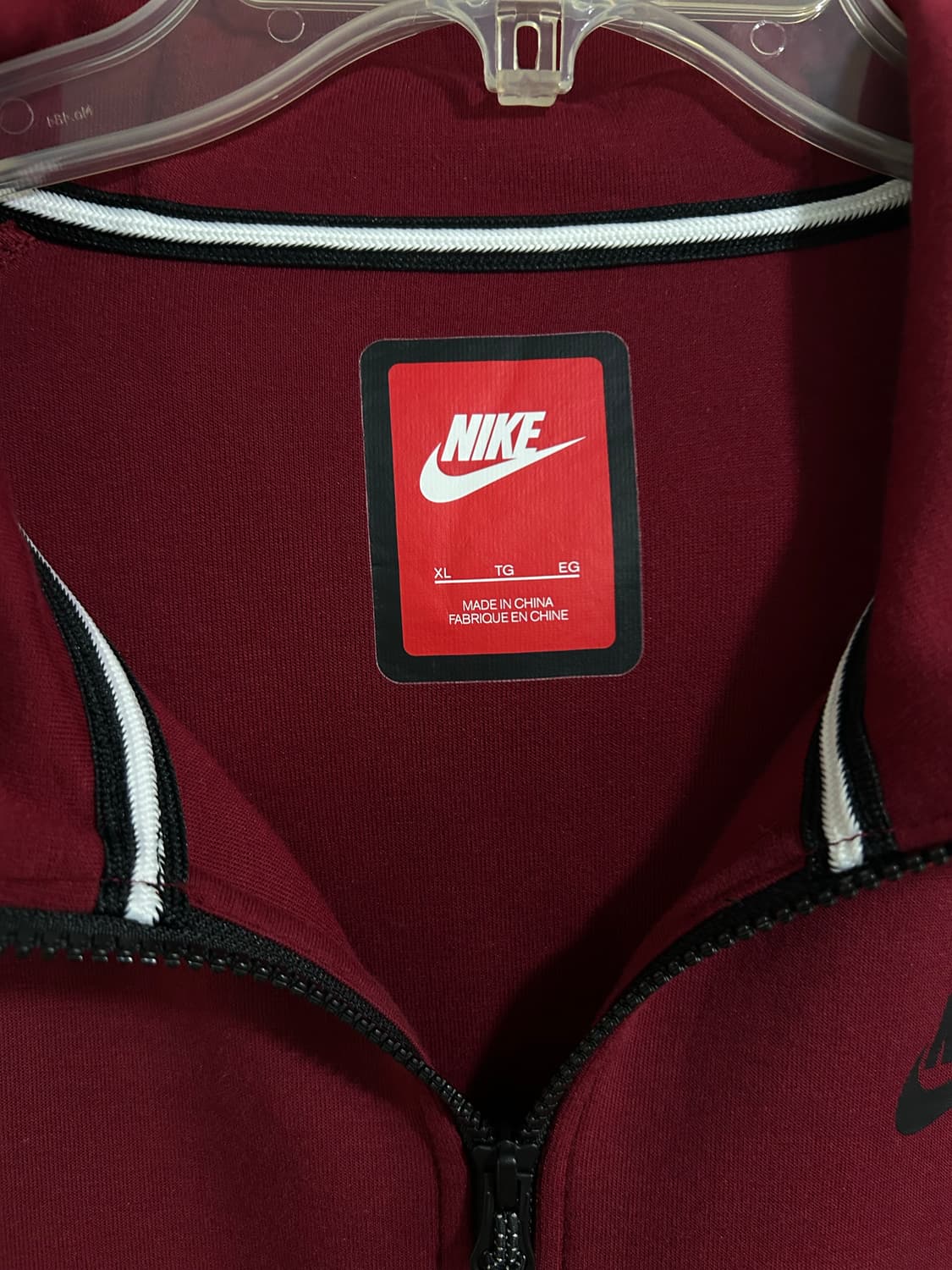 나이키 테크플리스 풀집업 버건디 상품이미지4