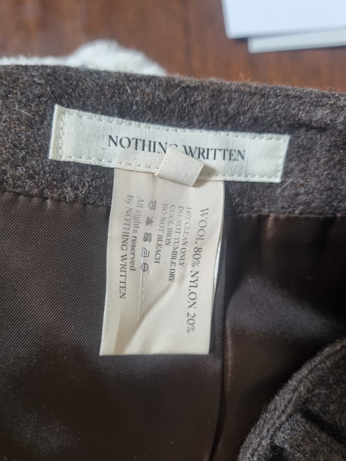 낫띵리튼 울 미디 스커트(브라운) 상품이미지9