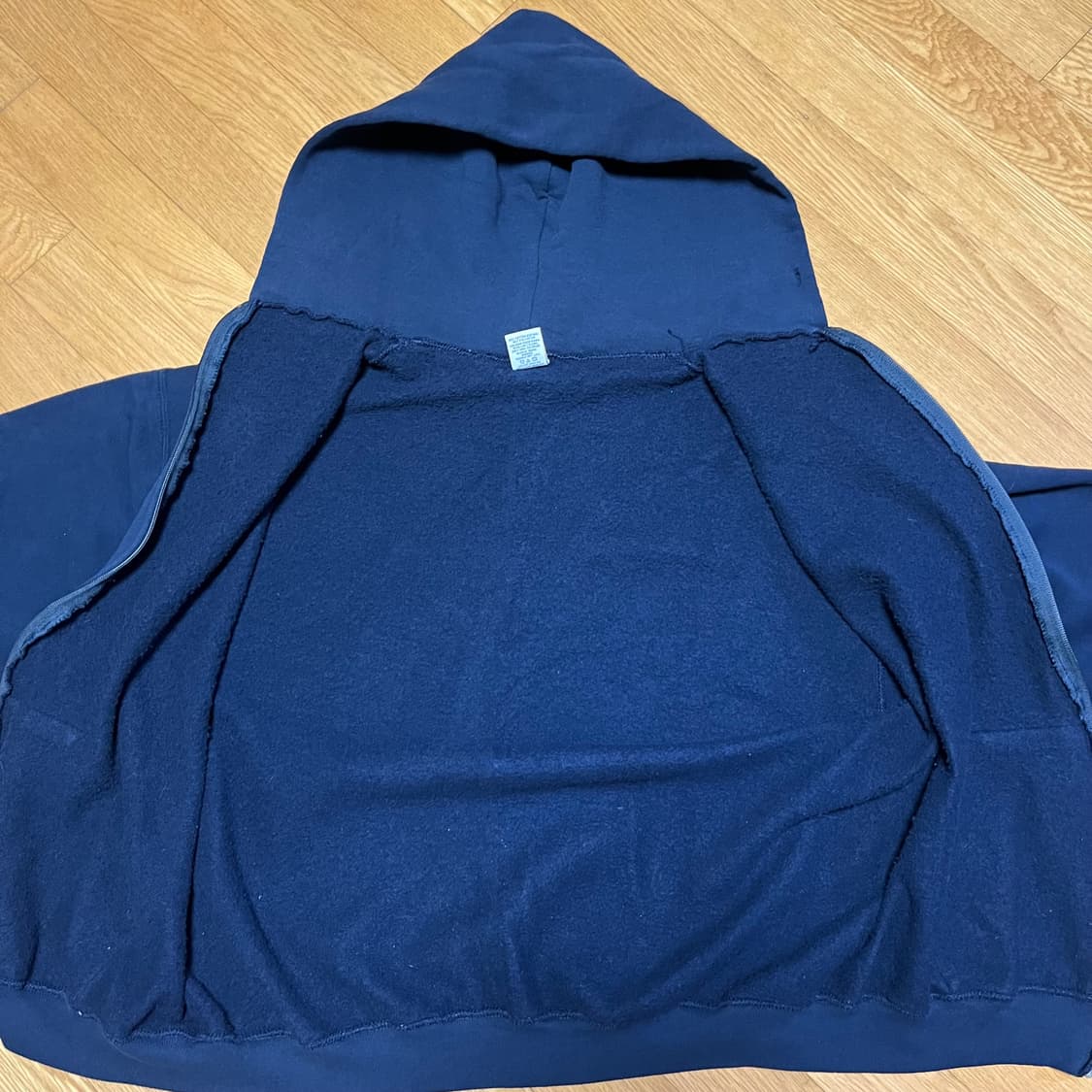 [L] 90s 빈티지 러셀 후드집업 네이비 상품이미지5
