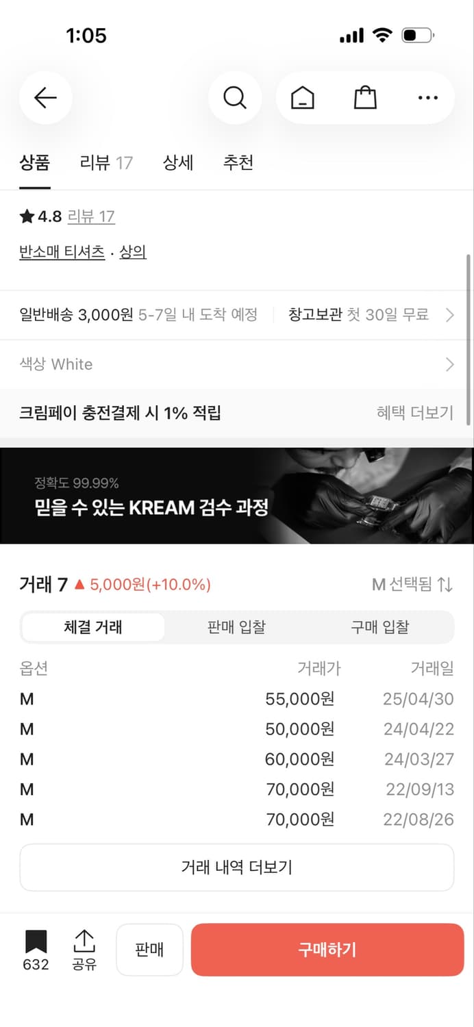 톰 삭스 텐 불렛 티셔츠 화이트 2022 상품이미지2