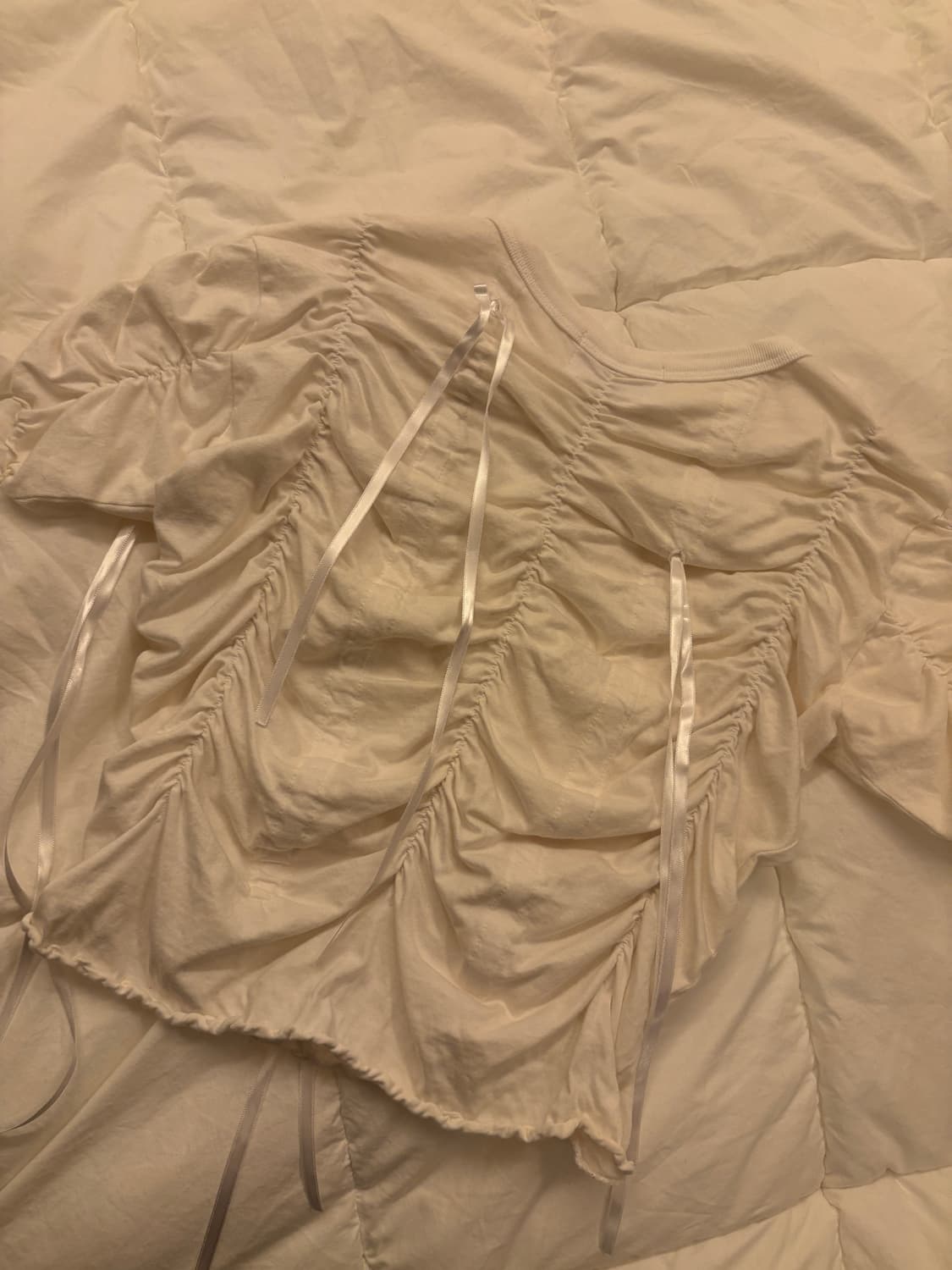 김미더영 G 리본 셔링 탑 상품이미지3