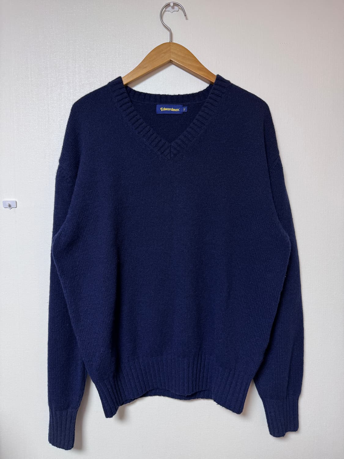 에드워드맥스 E-NOAH 베이비알파카 브이넥 오버핏 니트 XL 상품이미지1