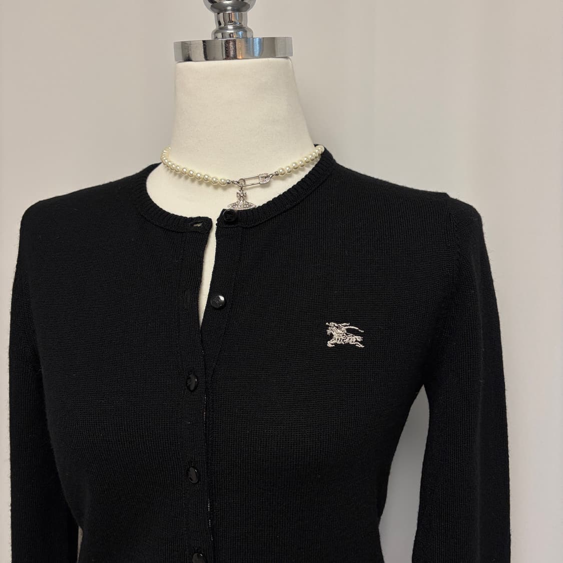 버버리 런던 울 가디건 블랙 상품이미지2