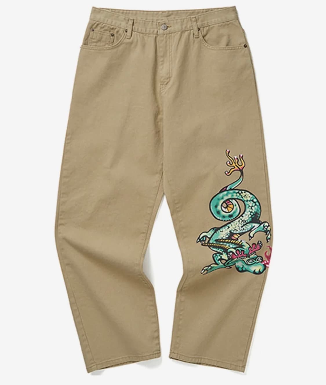 위캔더스 DRAGON DENIM PANTS (BEIGE) XL 사이즈 상품이미지1