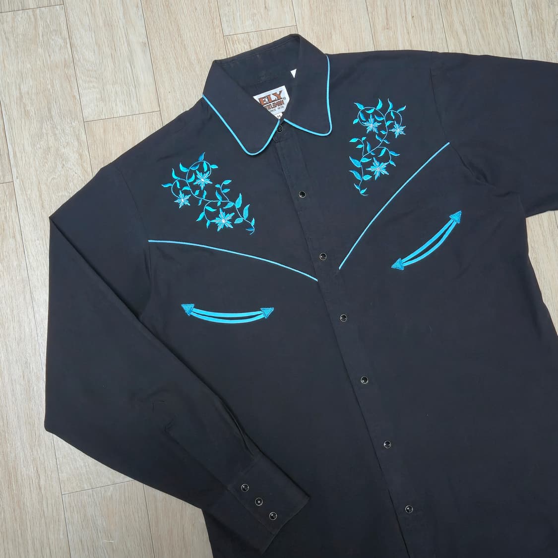 웨스턴 셔츠 블랙 M 상품이미지3