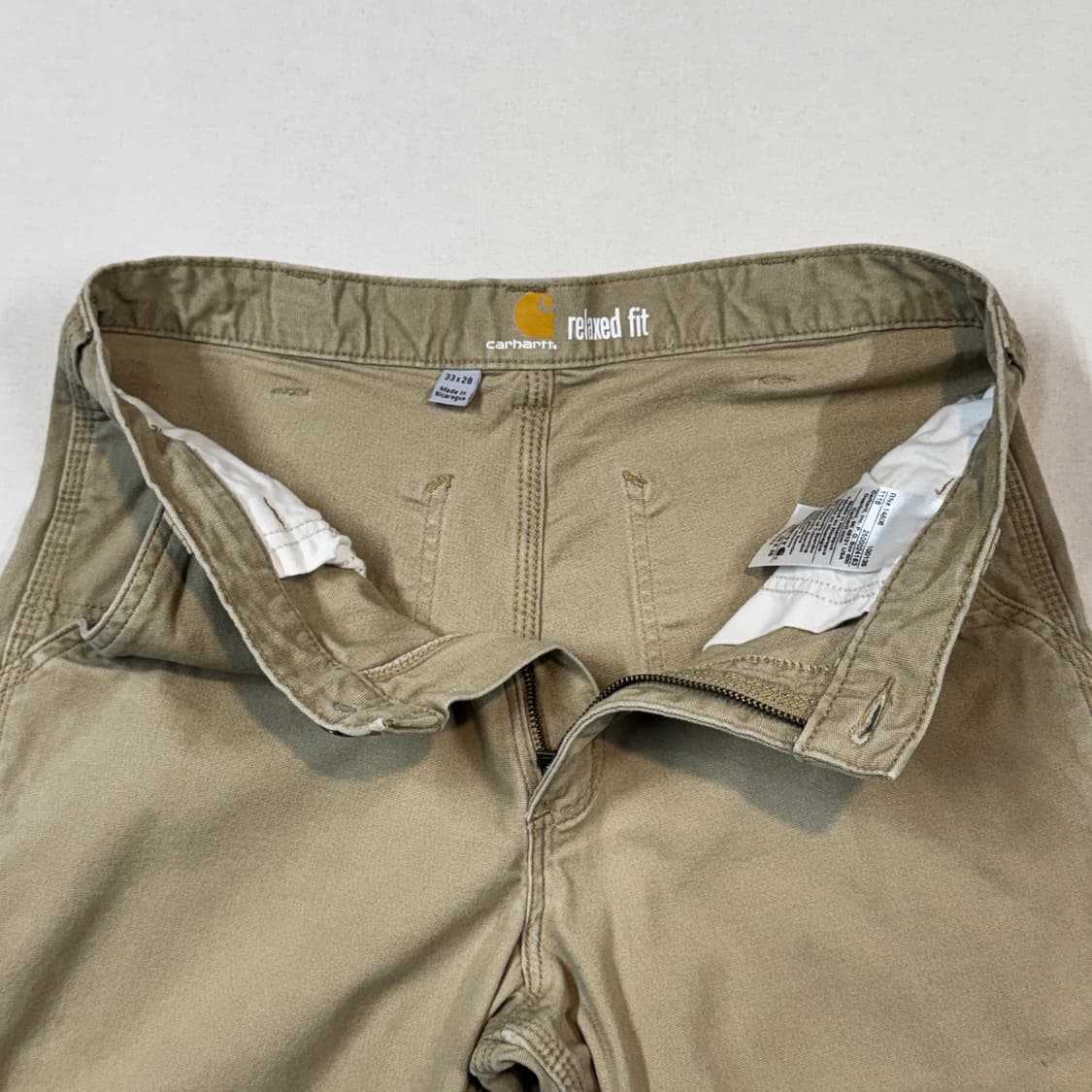 33inch) 칼하트 툴포켓 워크 팬츠 탄/브라운 릴렉스핏 상품이미지6