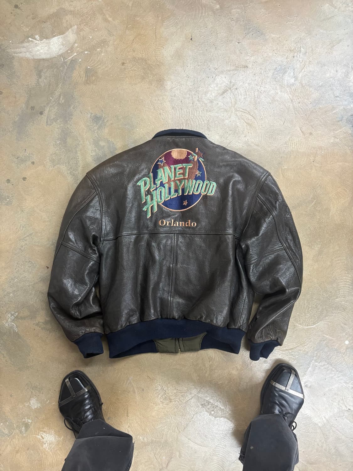 90s Planet Hollywood 레더자켓 상품이미지3