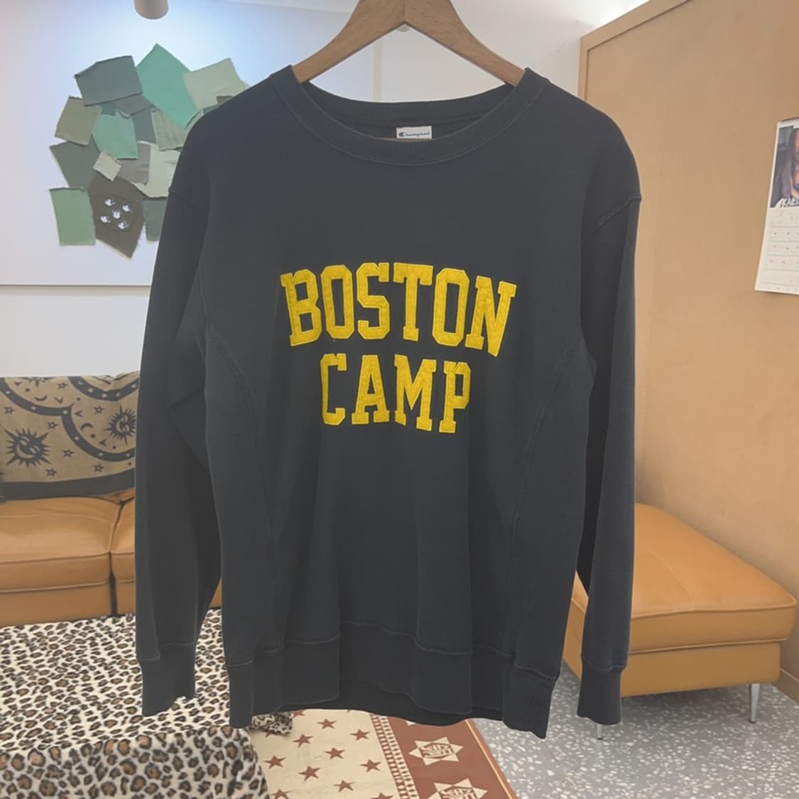 챔피온 리버스위브 보스턴캠프 레터링 맨투맨 M C09435 상품이미지3