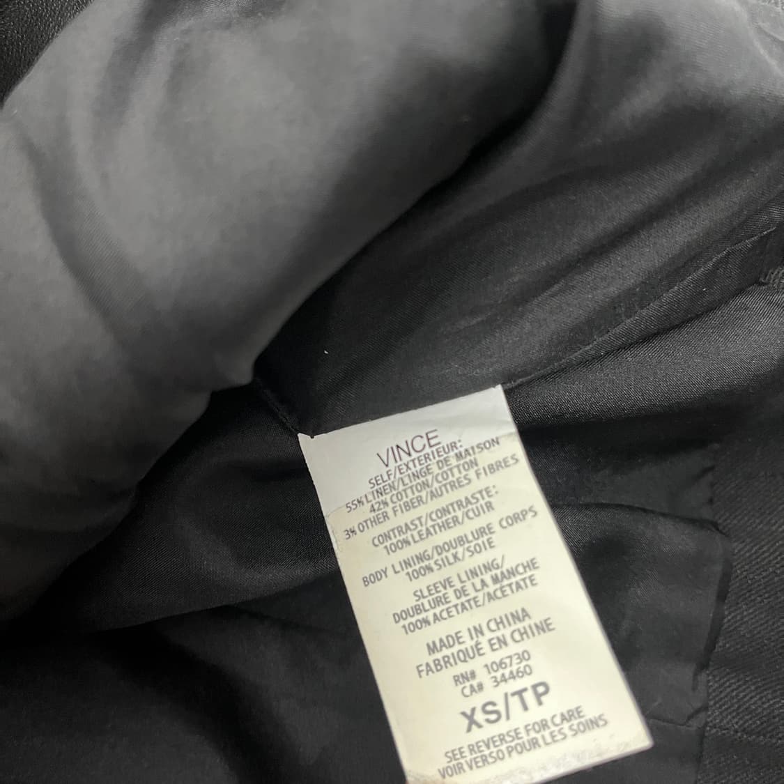 Vince 빈스 가죽자켓 XS 상품이미지6