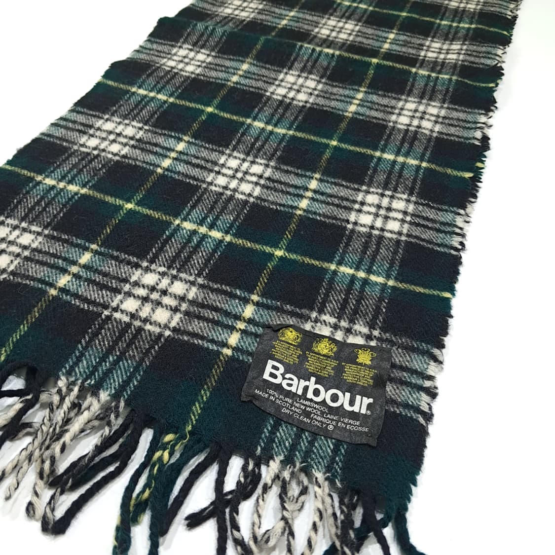 MX449 바버 스코틀랜드판 램스울 3로얄워런트 그린 머플러 목도리 상품이미지3