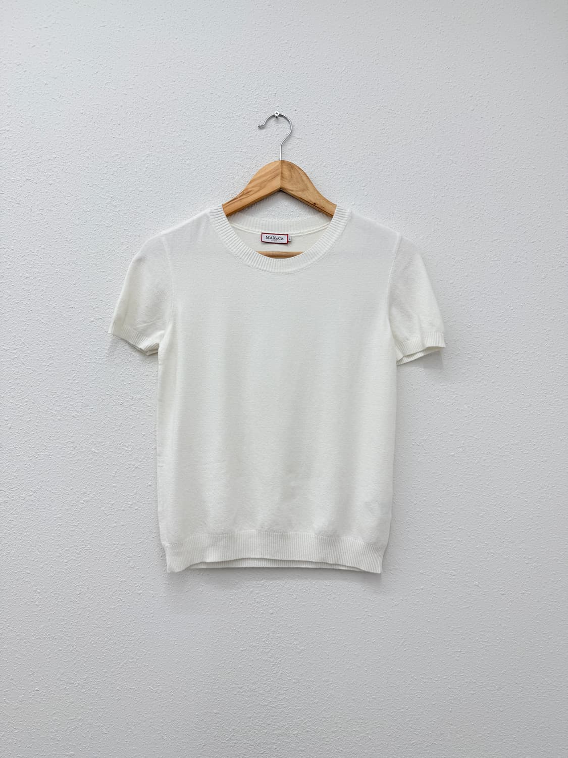 빈티지 막스앤코 화이트 반팔 니트 상품이미지1
